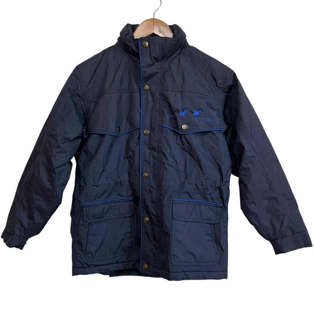 Dublin Kids Riding Equestrian Jacket Fleece-Lined Blue Size 12